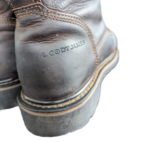 Cody James Brown Leather Lace Up Square Toe Kiltie Boots - Men\'s Size 8 D main image 5
